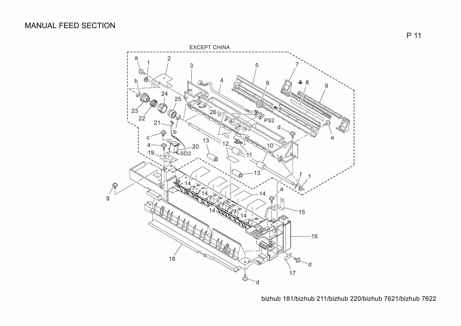 Konica-Minolta bizhub 181 211 220 7621 7622 Parts Manual-5